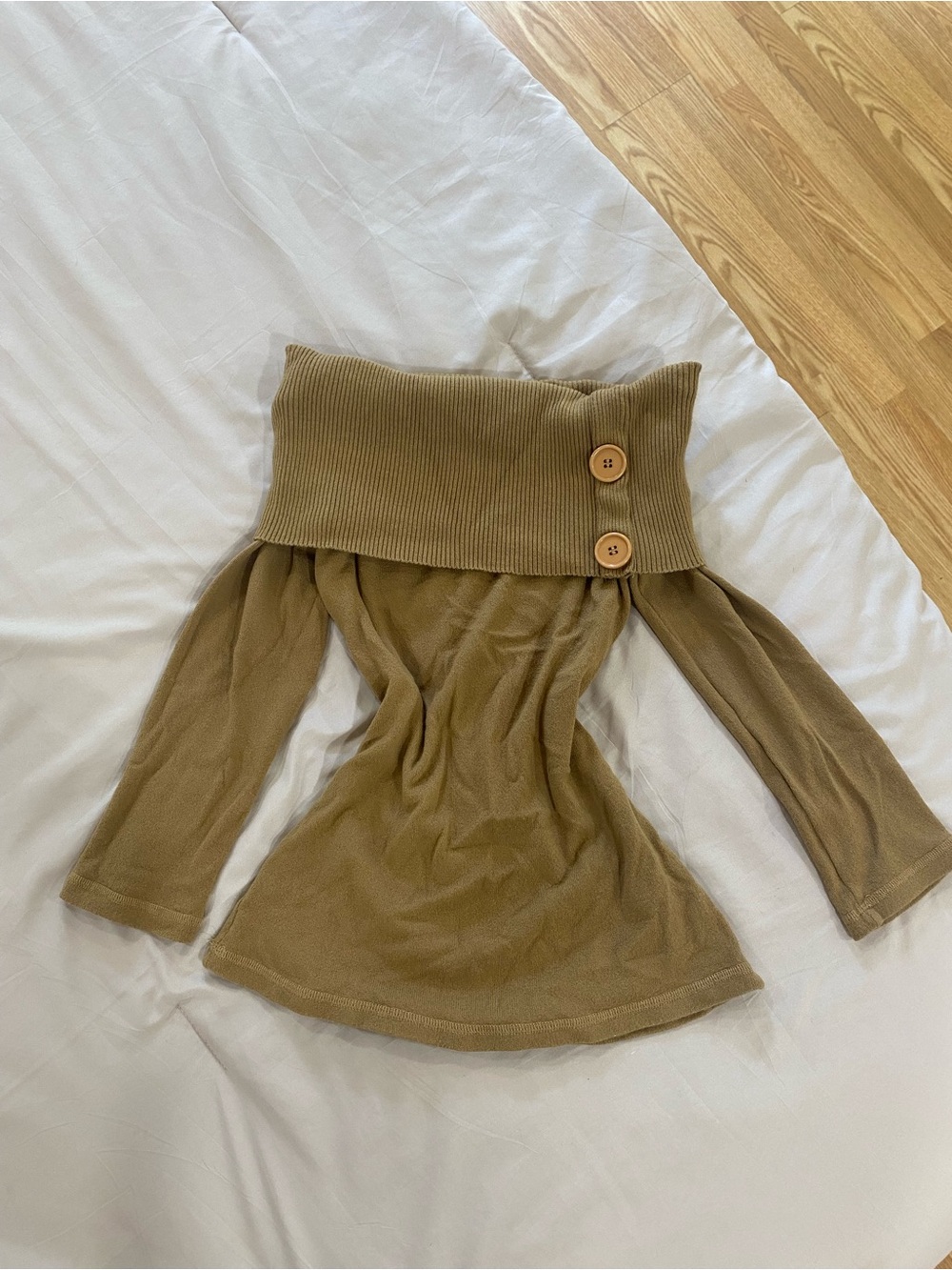Off shoulders Tan top from Zara Basics. Size small. GUC